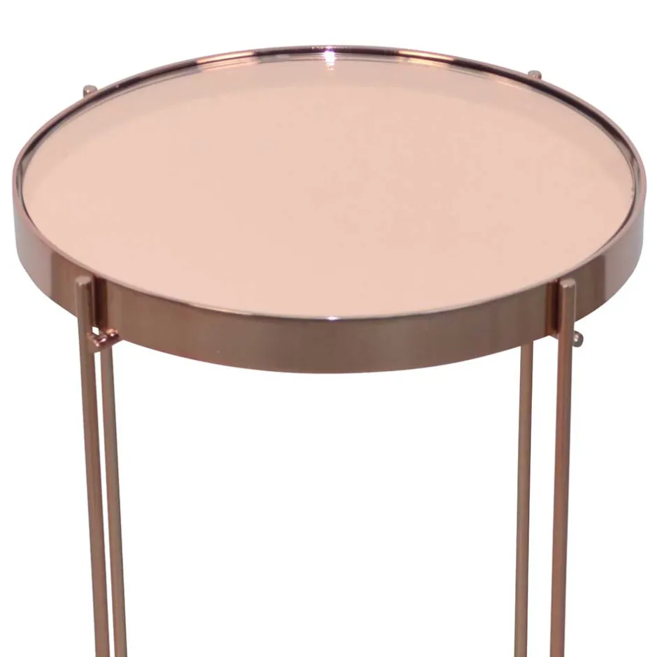 Runder Design Beistelltisch in Rosegold - Merka^Wohnen Clearance