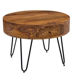 Wohnen Runder Design Couchtisch mit Schublade - Pullman