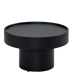 Wohnen Runder Design-Couchtisch in Schwarz - Plurana