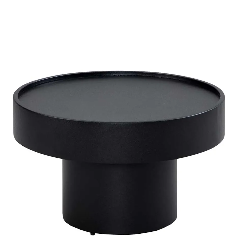 Wohnen Runder Design-Couchtisch in Schwarz - Plurana
