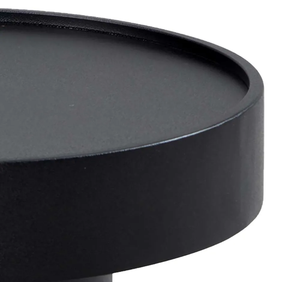 Wohnen Runder Design-Couchtisch in Schwarz - Plurana