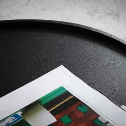 Wohnen Runder Design-Couchtisch in Schwarz - Plurana