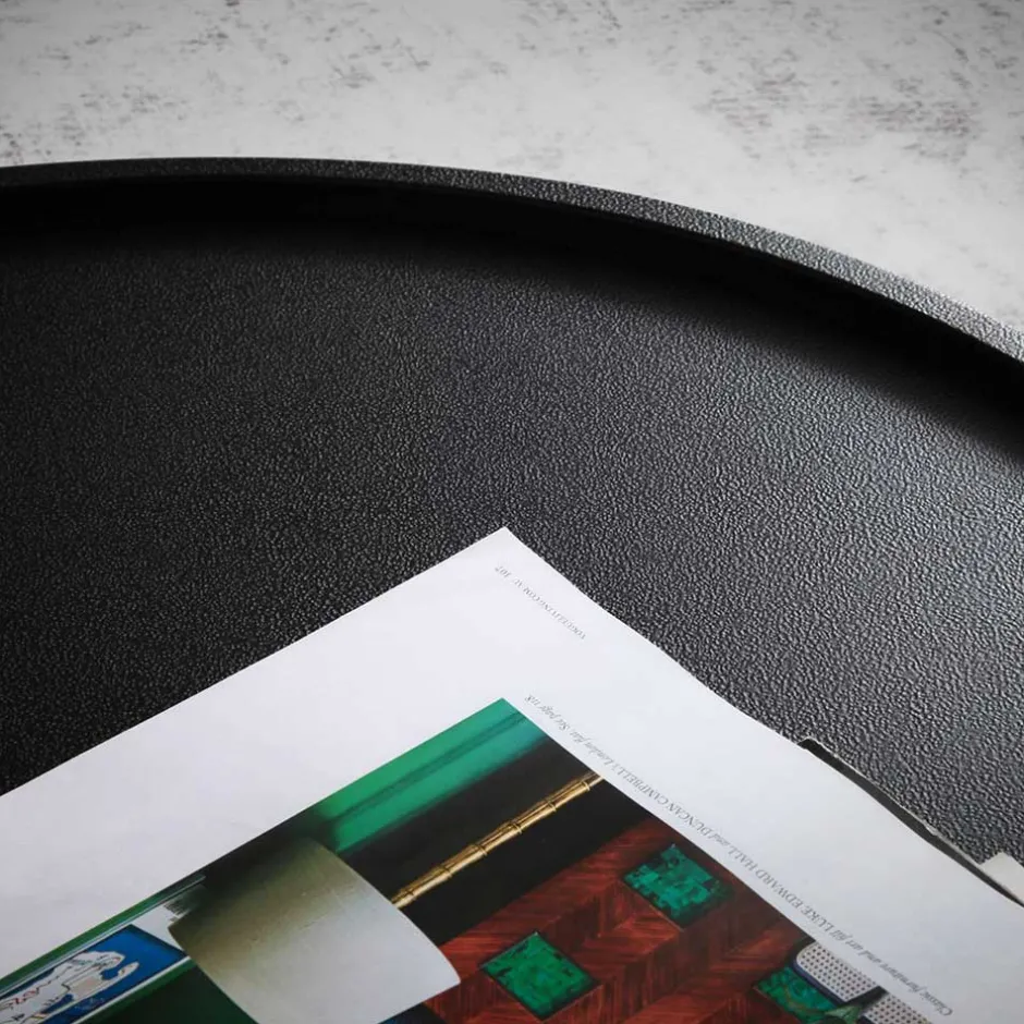 Wohnen Runder Design-Couchtisch in Schwarz - Plurana