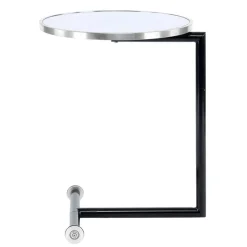 Runder Designer Anstelltisch aus Glas & Metall - Broncing^Wohnen