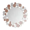 Wohnen Runder Designer Spiegel in Silber & Rosegold - Sulliva