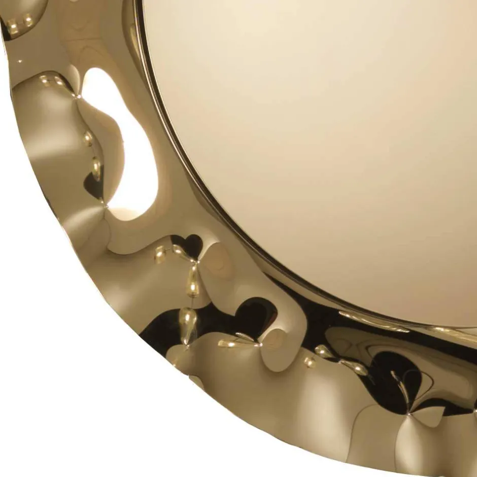 Runder Designerspiegel in Bronze - Atria^Wohnen New