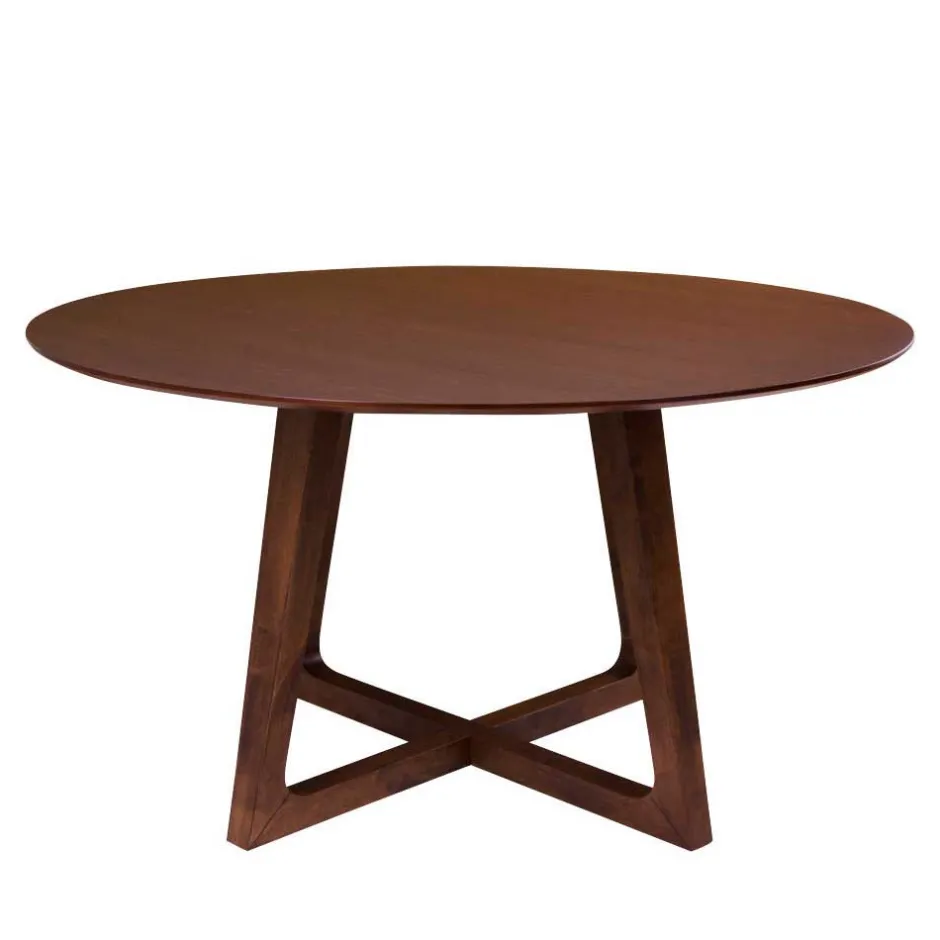 Wohnen Runder Esstisch & 4 Stühle - Annescu II (fünfteilig)