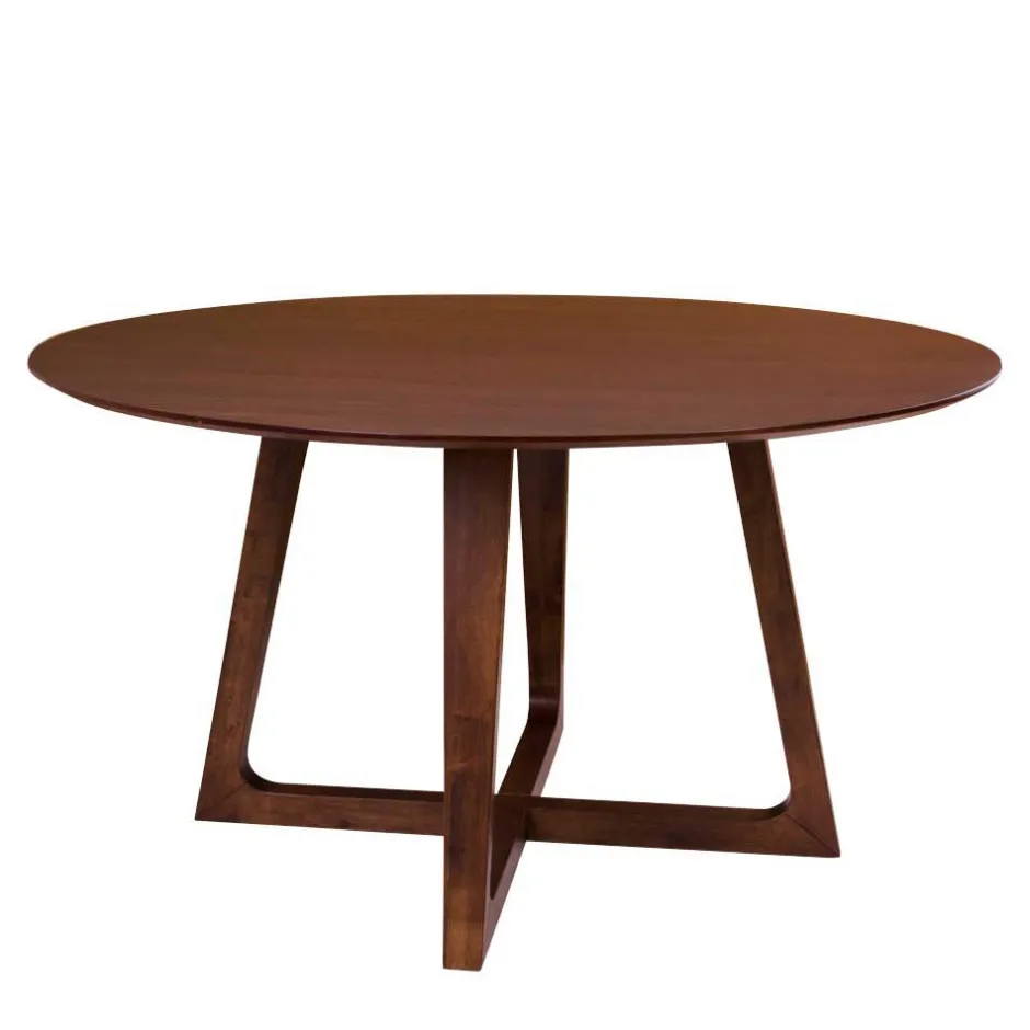 Wohnen Runder Esstisch & 4 Stühle - Annescu II (fünfteilig)