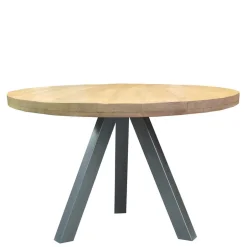 Runder Esstisch mit Holzplatte Mango - Belafoma^Wohnen Outlet