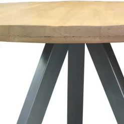 Runder Esstisch mit Holzplatte Mango - Belafoma^Wohnen Outlet