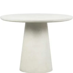 Runder Esszimmer Säulentisch in Weiß Tonfaser - Emsa^Wohnen Sale