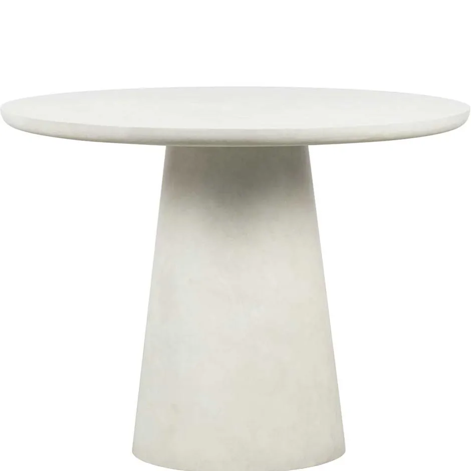 Runder Esszimmer Säulentisch in Weiß Tonfaser - Emsa^Wohnen Sale