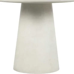 Runder Esszimmer Säulentisch in Weiß Tonfaser - Emsa^Wohnen Sale
