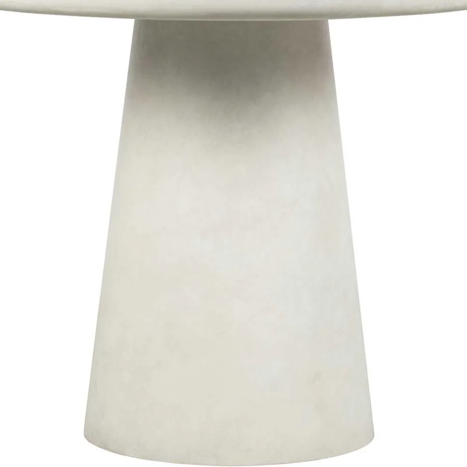 Runder Esszimmer Säulentisch in Weiß Tonfaser - Emsa^Wohnen Sale