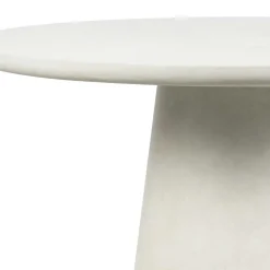 Runder Esszimmer Säulentisch in Weiß Tonfaser - Emsa^Wohnen Sale