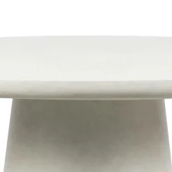 Runder Esszimmer Säulentisch in Weiß Tonfaser - Emsa^Wohnen Sale