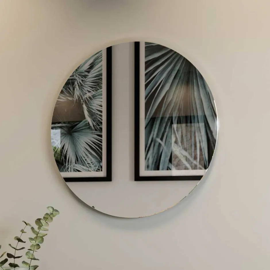 Wohnen Runder Flurspiegel mit 60 cm Durchmesser - Flemingo
