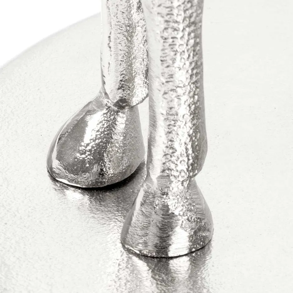 Runder Glas Beistelltisch mit Giraffe als Fuß - Fenya^Wohnen New