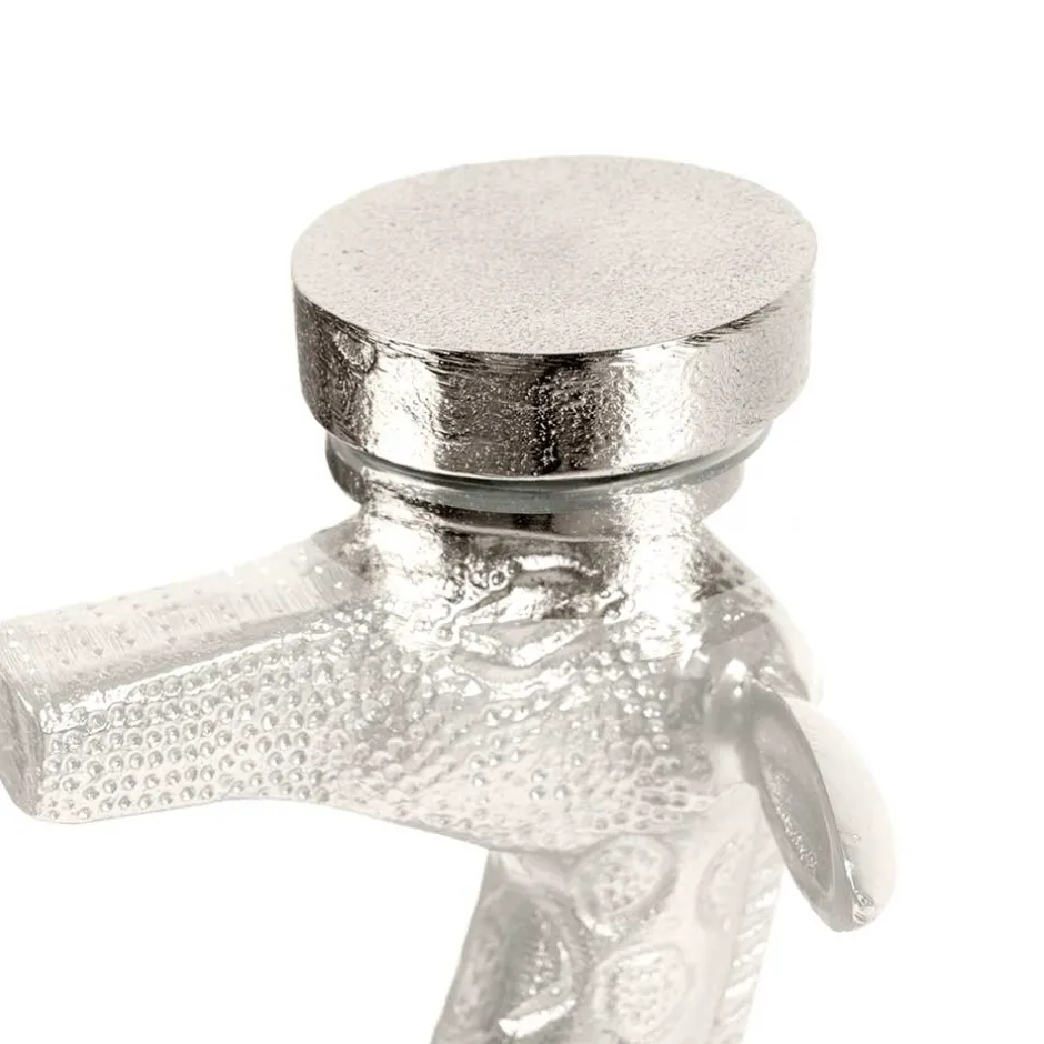 Runder Glas Beistelltisch mit Giraffe als Fuß - Fenya^Wohnen New