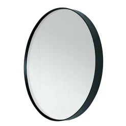 Runder Glasspiegel in Schwarz - Fulia^Wohnen Sale