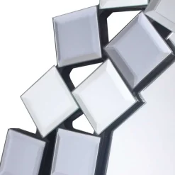 Runder Hängespiegel in Silber & Grau - Compadro^Wohnen Outlet