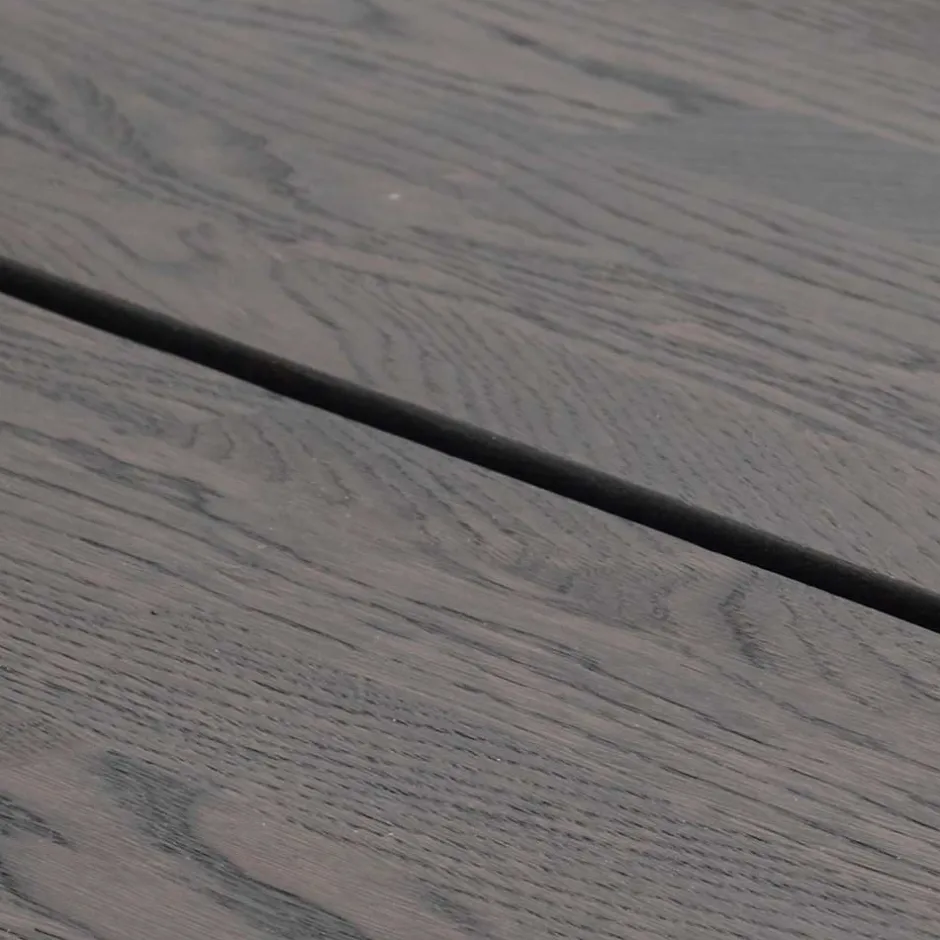 Runder Holztisch Eiche Dunkelbraun & Metall - Liguria^Wohnen Clearance