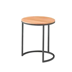 Runder Holztisch mit Metallgestell - Francis^Wohnen Best