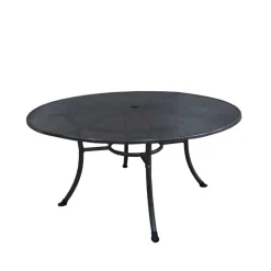 Runder Metall Gartentisch in Grau - Rattania^Wohnen Sale