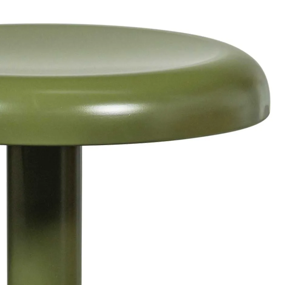Runder Metall-Barhocker in Grün - höhenverstellbar - Giolia^Wohnen Outlet