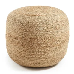 Runder Pouf Hocker aus Geflecht Jute - Ianovar^Wohnen Best