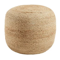 Runder Pouf Hocker aus Geflecht Jute - Ianovar^Wohnen Best