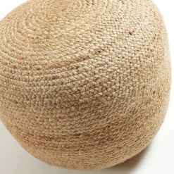 Runder Pouf Hocker aus Geflecht Jute - Ianovar^Wohnen Best