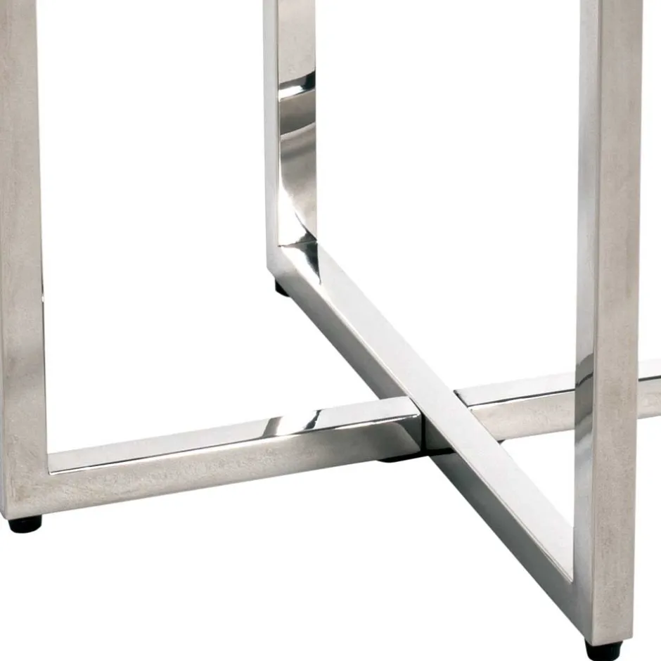 Runder Rauchglas Beistelltisch mit Bügelgestell - Teranim^Wohnen Clearance