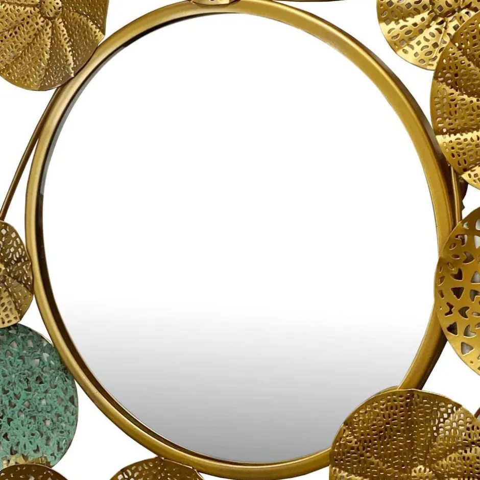 Runder Spiegel in Altgold und Grün - Biljana^Wohnen Online