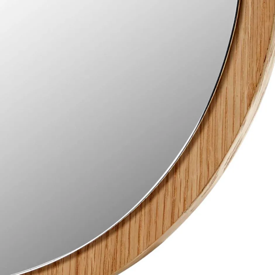 Runder Spiegel mit Eichenholzfurnier - Kopiana^Wohnen Sale