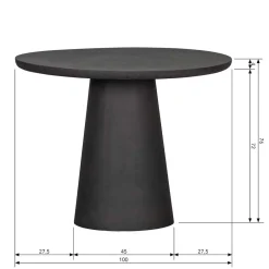 Runder Säulentisch aus Tonfaser - Selargius^Wohnen Discount