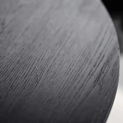 Wohnen Runder Tisch in Schwarz mit Schweizer Kante - Puerto