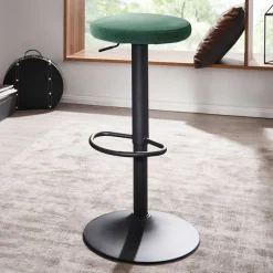 Wohnen Runder Tresenhocker in Grün Samtsitz - Coulien