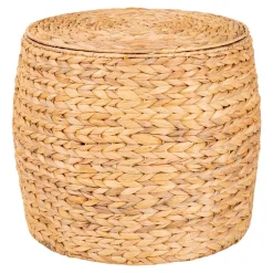 Runder Truhentisch aus Wasserhyazinthe - Nobileo^Wohnen Hot