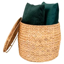 Runder Truhentisch aus Wasserhyazinthe - Nobileo^Wohnen Hot