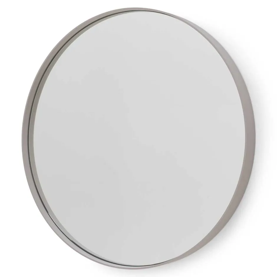 Runder Wandspiegel in Taupe - Andrac^Wohnen Online