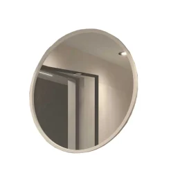 Wohnen Runder Wandspiegel mit weißem Metallrahmen - Tanko