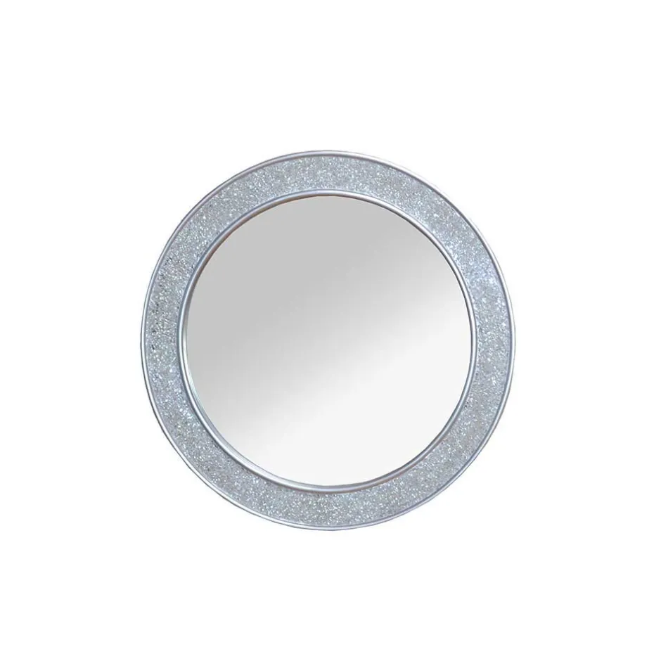 Runder Wanspiegel mit schillerndem Rahmen Franzi 60cm^Wohnen New