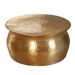 Runder Wohnzimmertisch in Goldfarben - Jusip^Wohnen Online