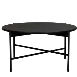 Wohnen Runder Wohnzimmertisch mit Metallgestell - Enetta