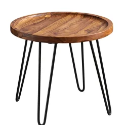 Runder Wohnzimmertisch mit Haarnadel Beinen - Venjar^Wohnen