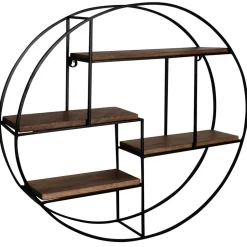 Wohnen Rundes Hängeregal im Industrial Style - Lusa