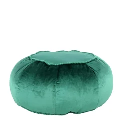 Rundes Meditationskissen in Grün Samt - Tamyno^Wohnen Online