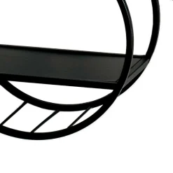 Rundes Wandregal aus schwarzem Metall - Zlotka^Wohnen Outlet