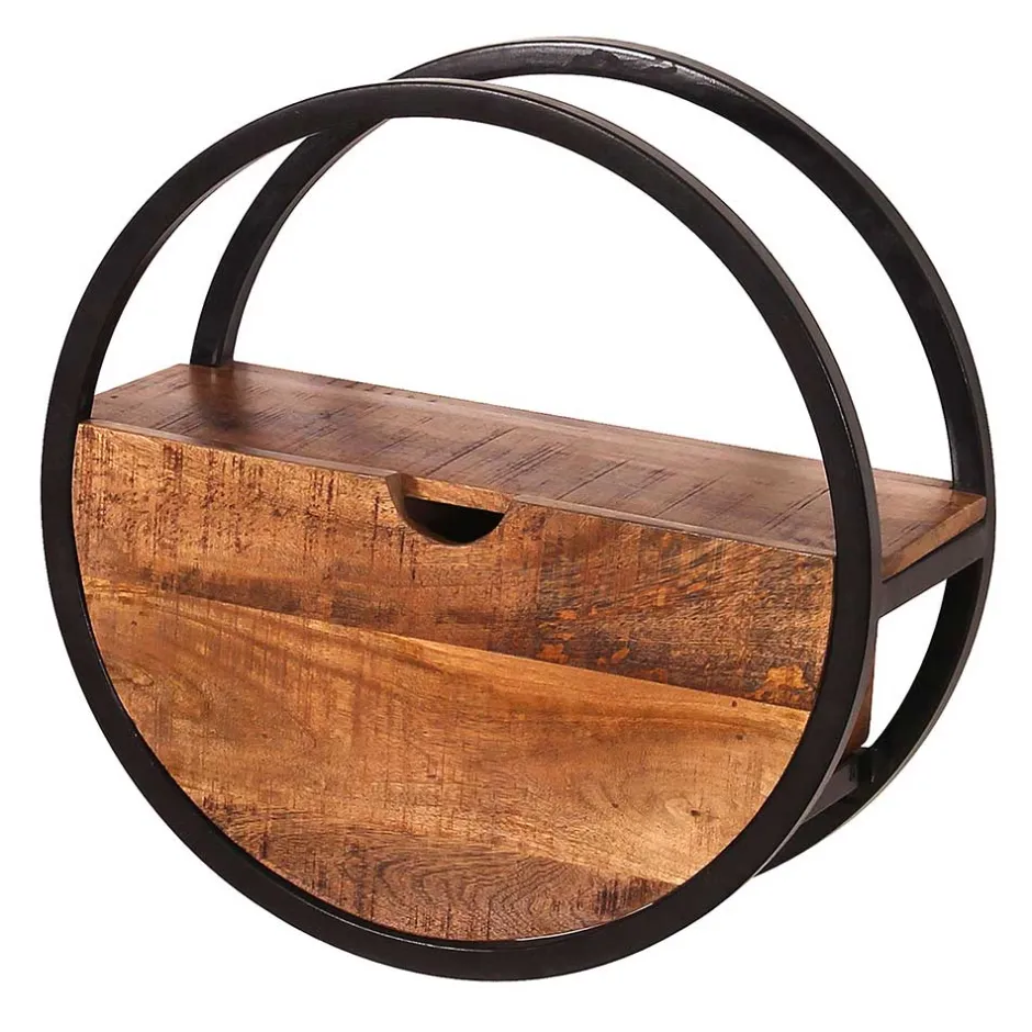 Rundes Wandregal mit einer Schublade - Evradon^Wohnen Hot